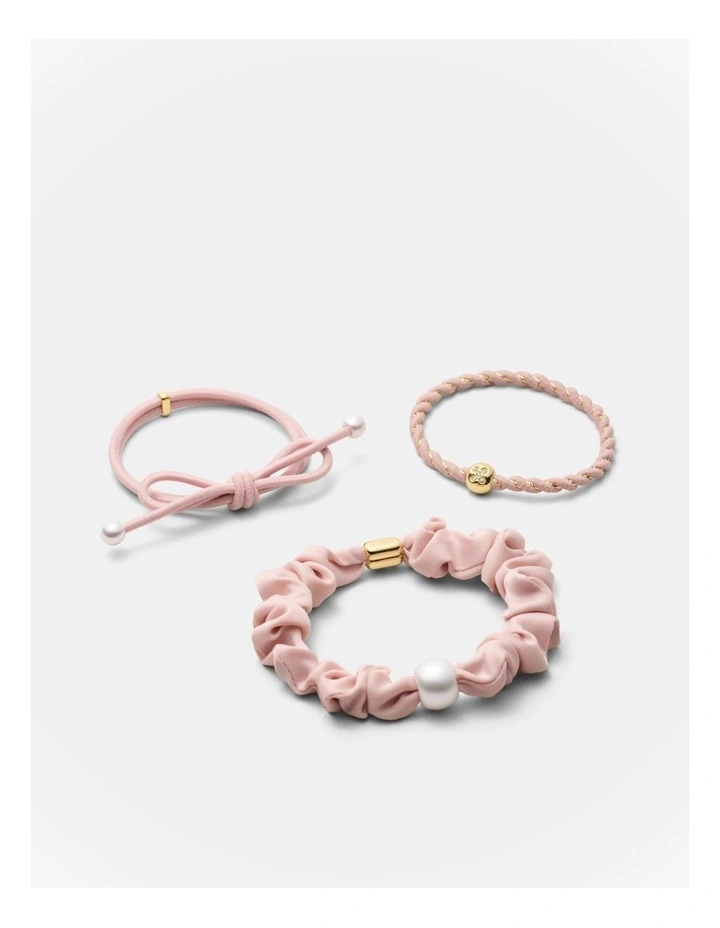 Lovely Hair Tie Set in Petal image 1