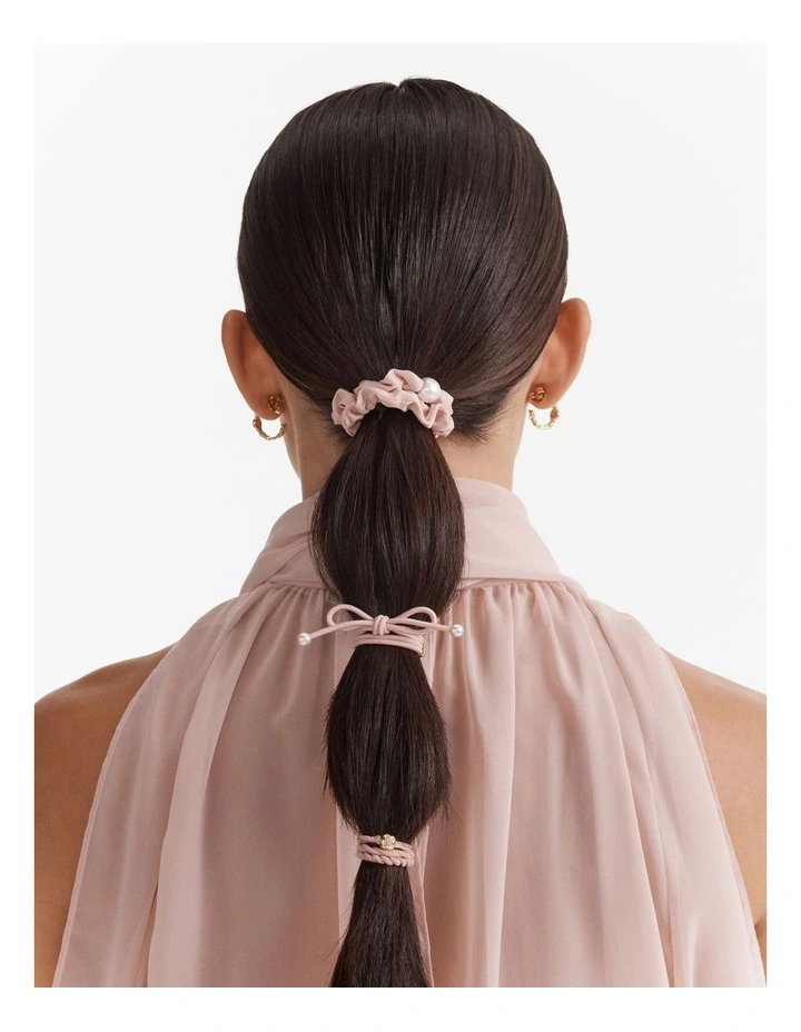 Lovely Hair Tie Set in Petal image 2