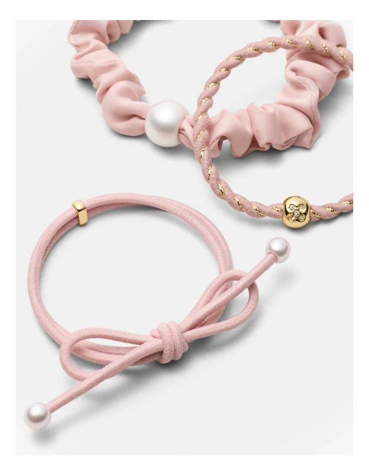 Lovely Hair Tie Set in Petal image 3