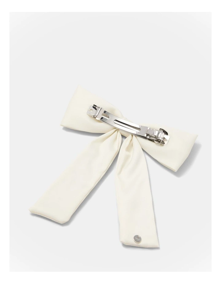Queen Bow Hair Barrette in Vanilla image 3