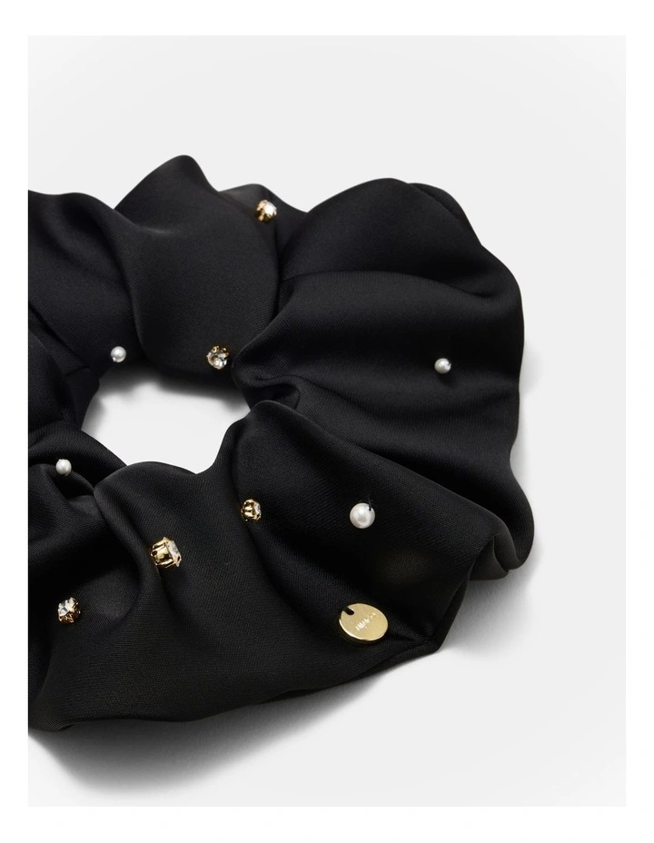 On Fleek Scrunchie in Black image 3