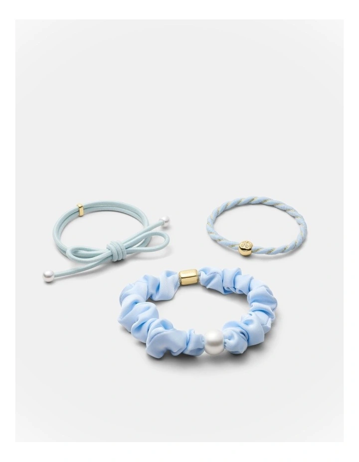 Lovely Hair Tie Set in Sky Blue image 1