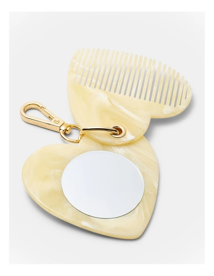 Lovely Hair Comb Keyring in Buttermilk image 3