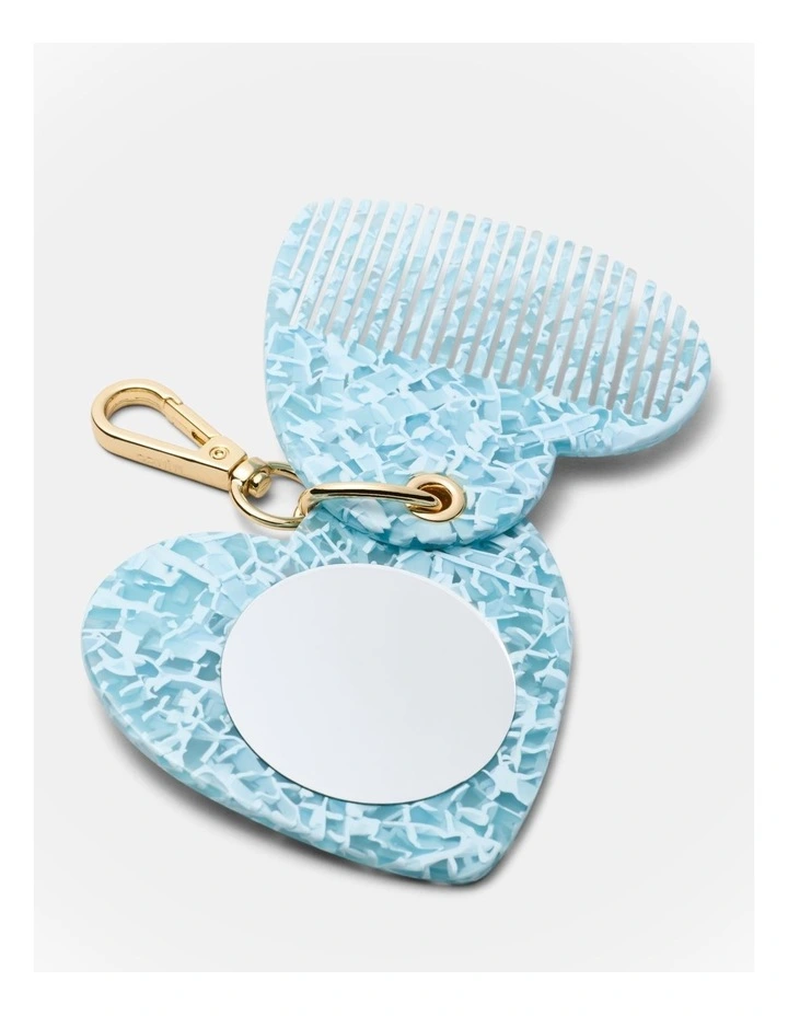 Lovely Hair Comb Keyring in Sky Blue image 3