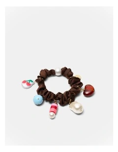 Charm Scrunchie in Choc Berry