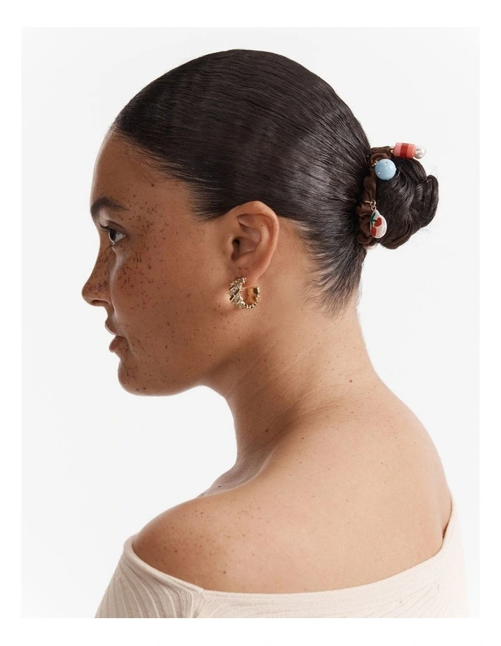 Charm Scrunchie in Choc Berry image 2