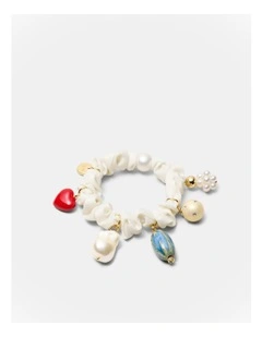 Charm Scrunchie in Vanilla