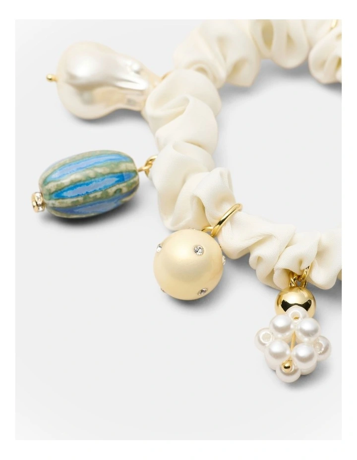 Charm Scrunchie in Vanilla image 3