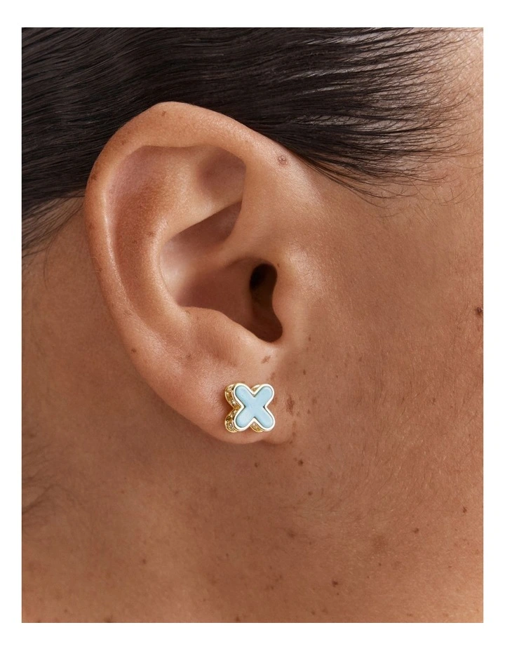 Dreamy Stud Earrings in Blue Haze image 2
