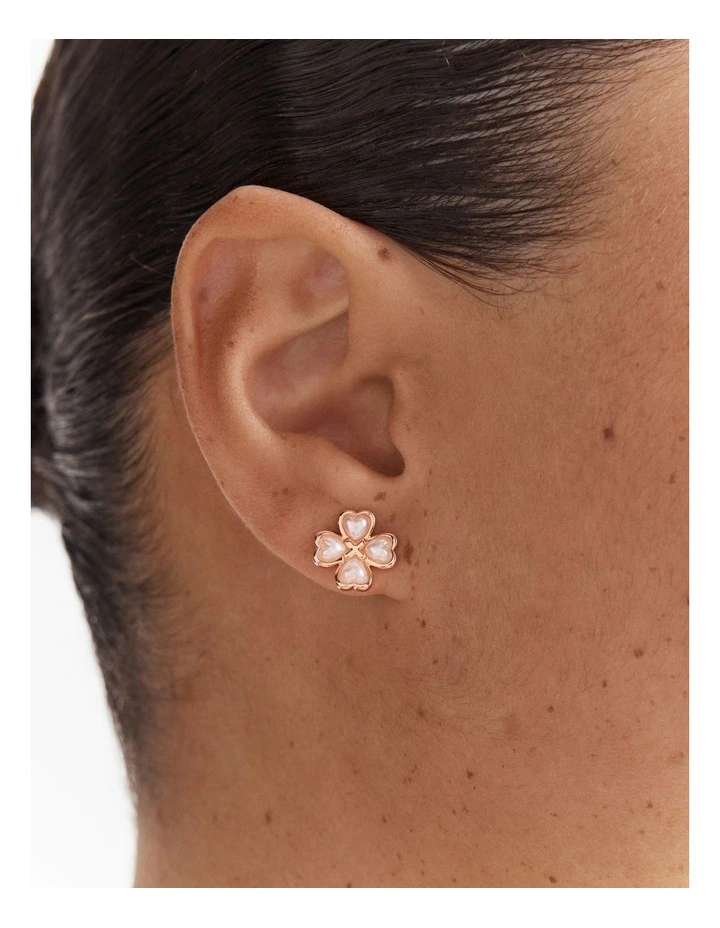 Love & Luck Stud Earrings in Rose Gold image 2