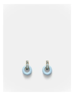Circulate Stud Earrings in Baby Blue