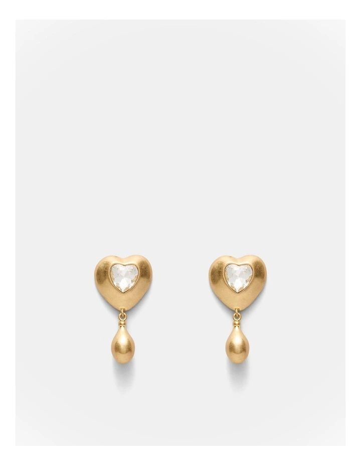 I Adore Heart Earrings in Gold image 1