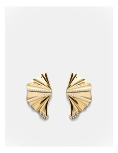 Fold Statement Earrings in Gold
