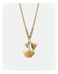 Fold Long Necklace in Gold