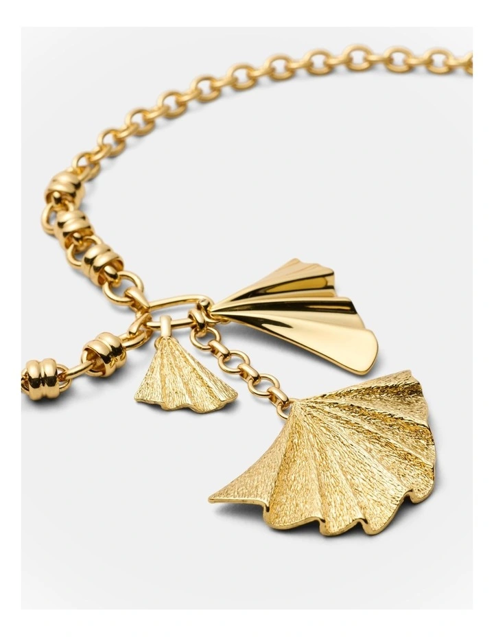 Fold Long Necklace in Gold image 3
