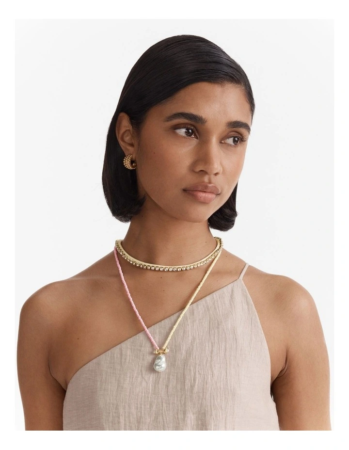 Goddess Duo Necklace in Pearl image 2