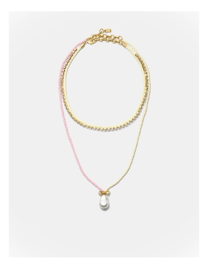 Goddess Duo Necklace in Pearl image 4