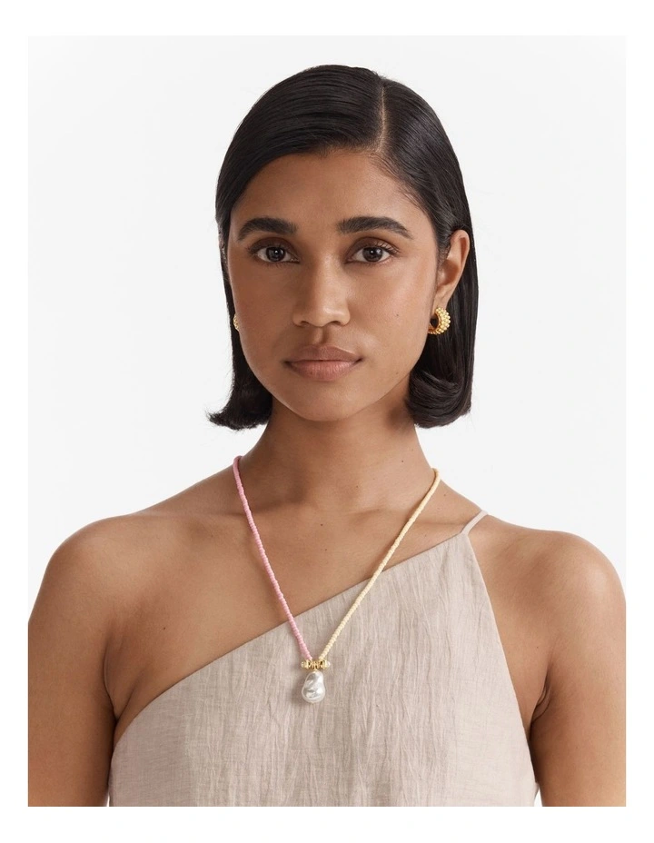 Goddess Duo Necklace in Pearl image 5