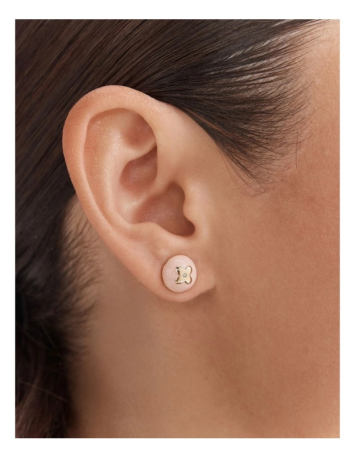 Adorbs Enamel Stud Earrings in Petal image 2