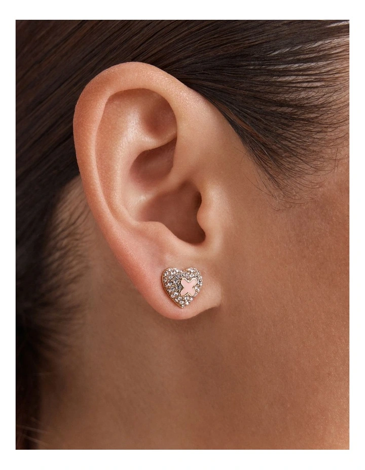Adorbs Heart Stud Earrings in Petal image 2