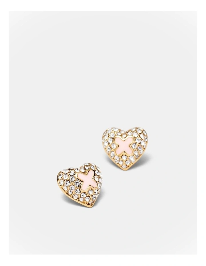 Adorbs Heart Stud Earrings in Petal image 3