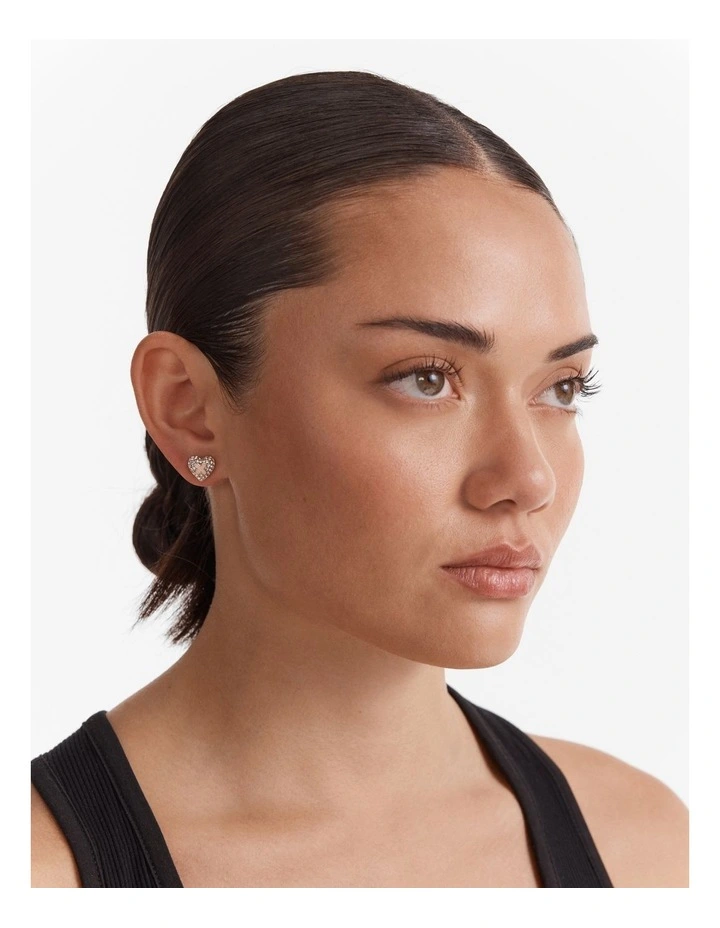 Adorbs Heart Stud Earrings in Petal image 4