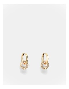 Encanto Charm Hoop Earrings in Gold