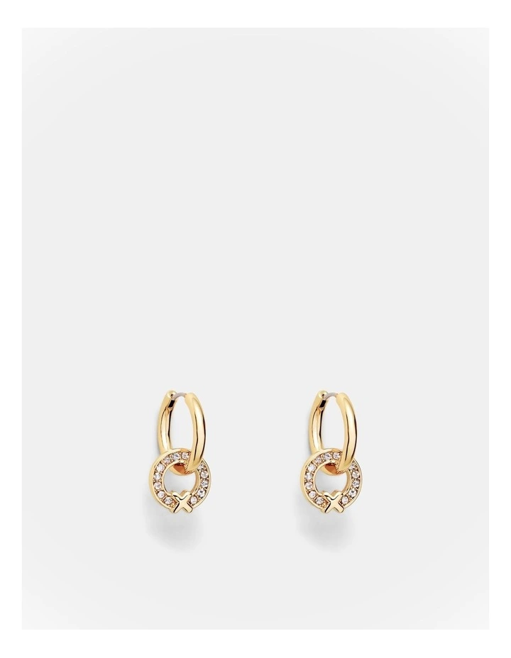 Encanto Charm Hoop Earrings in Gold image 1