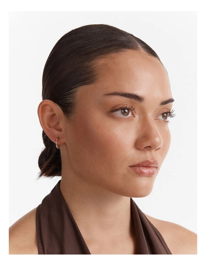 Encanto Heart Hoop Earrings in Rose Gold image 4