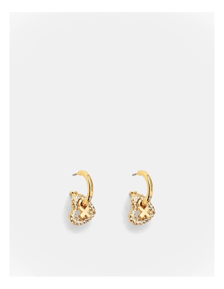 Encanto Heart Hoop Earrings in Gold image 1