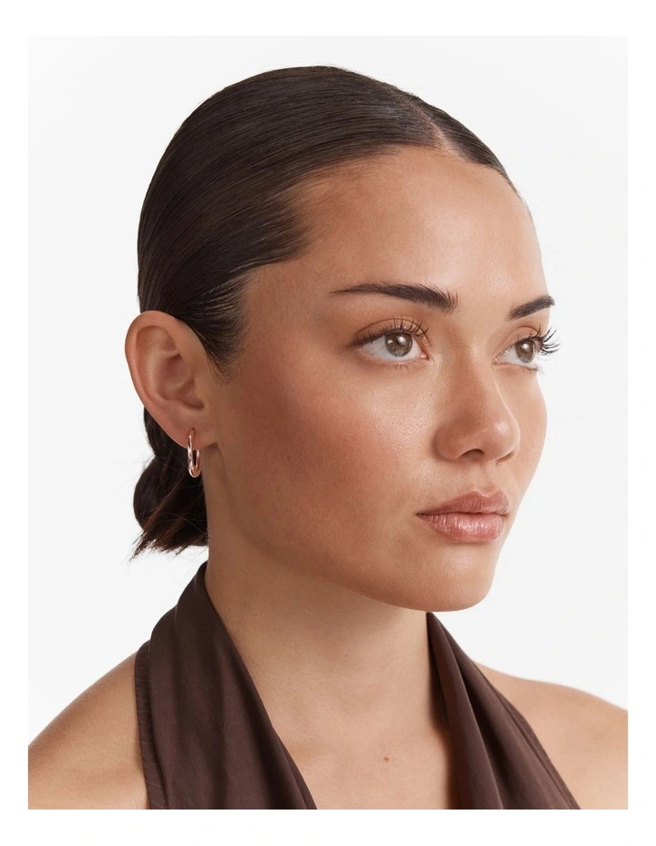 Adorbs Heart Hoop Earrings in Black image 4