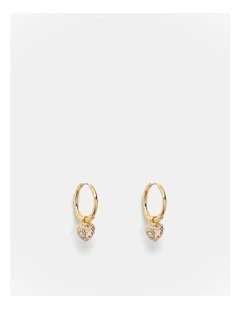 Adorbs Heart Hoop Earrings in Petal