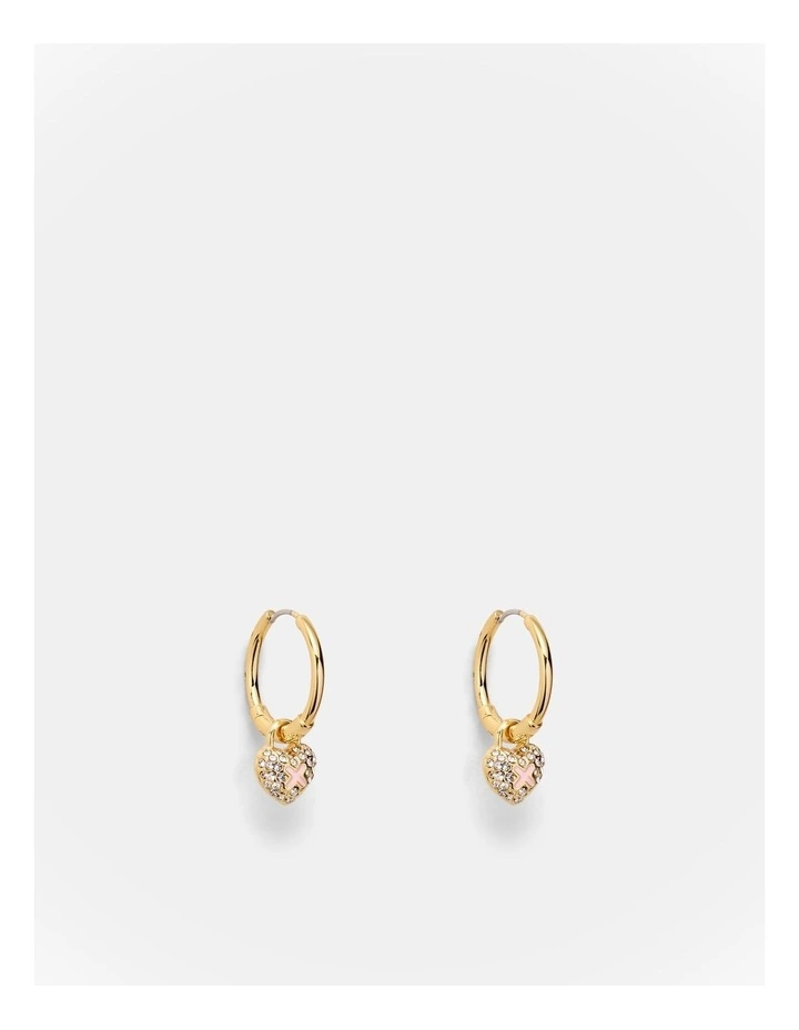 Adorbs Heart Hoop Earrings in Petal image 1