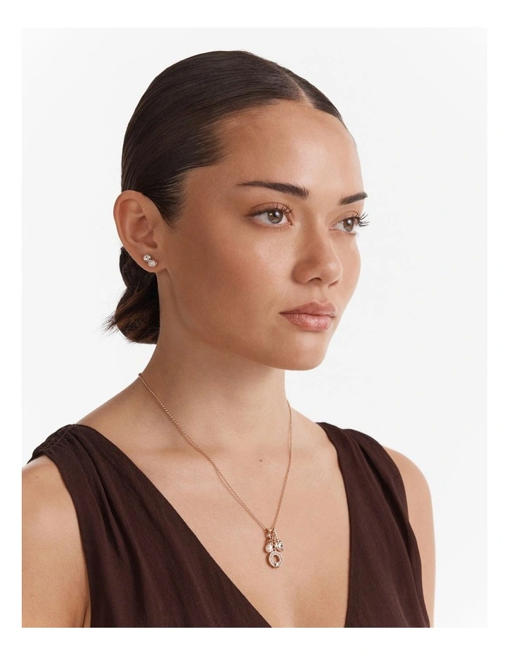 Encanto Earrings And Necklace Set in Rose Gold image 2
