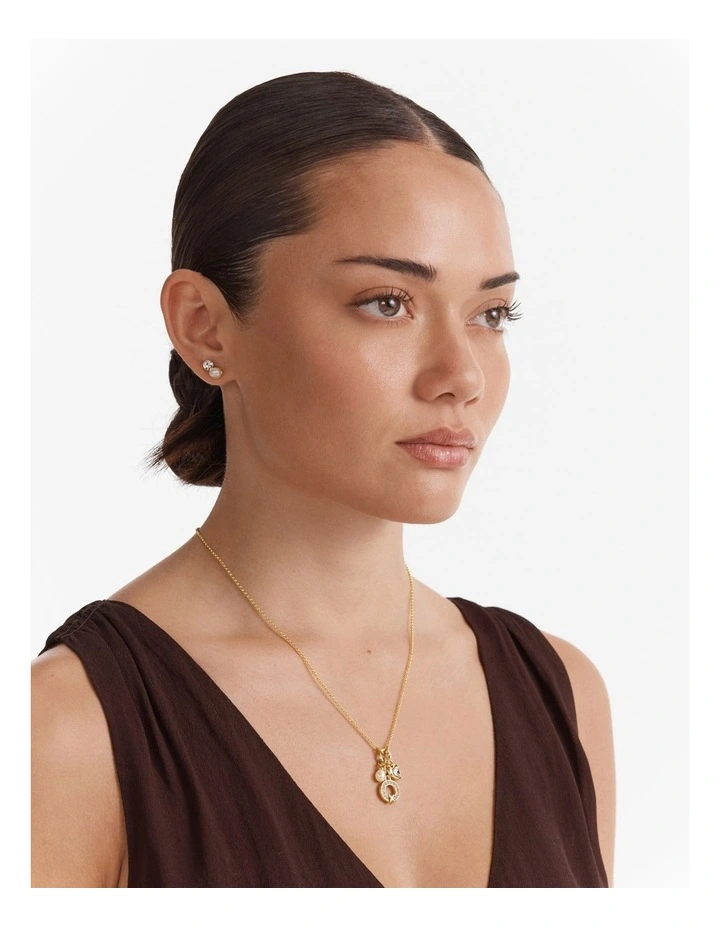 Encanto Earrings And Necklace Set in Gold image 2