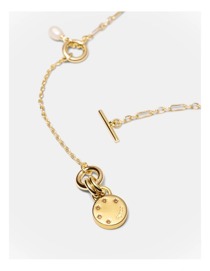 Alluring Long Necklace in Gold image 3