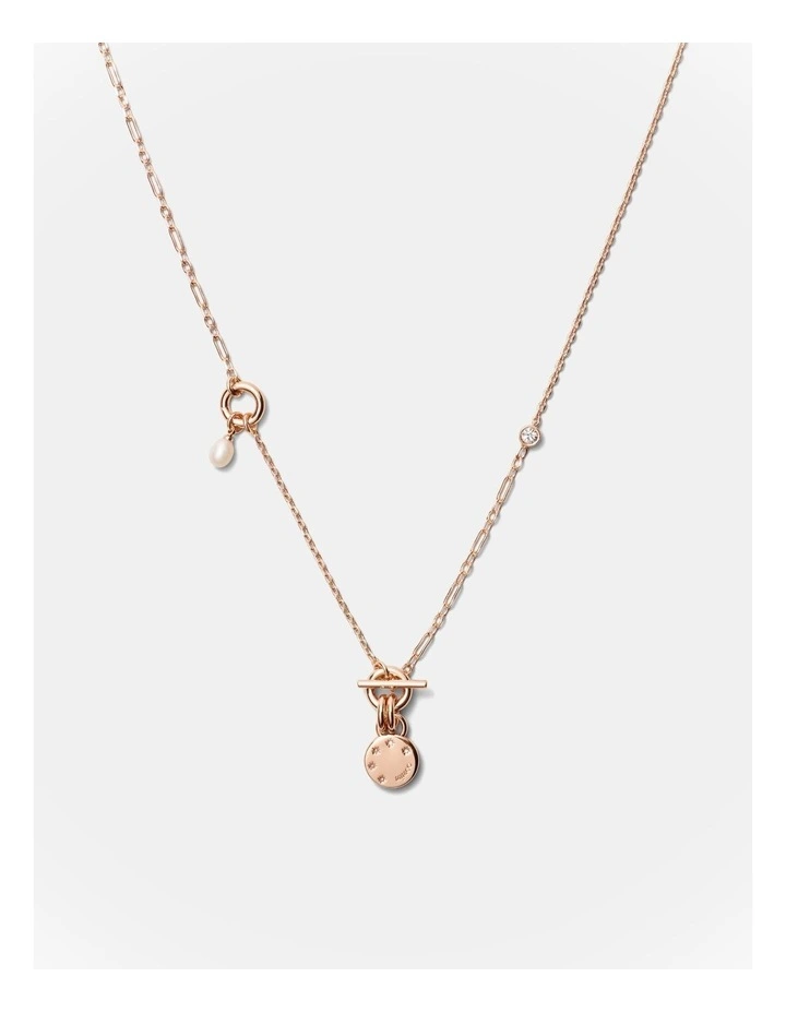 Alluring Long Necklace in Rose Gold image 1