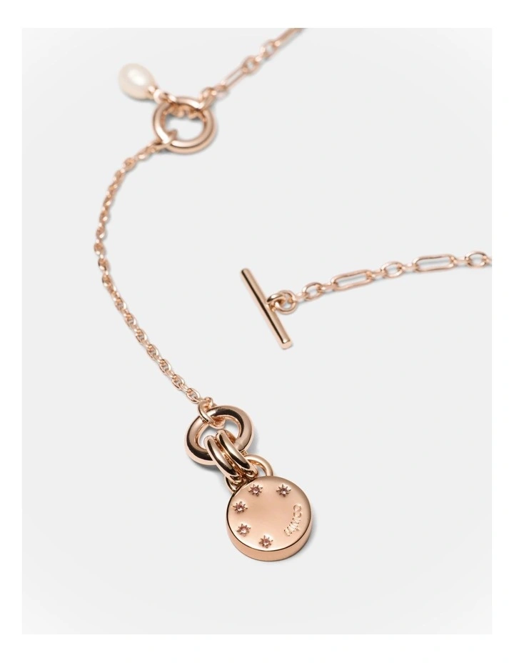 Alluring Long Necklace in Rose Gold image 3