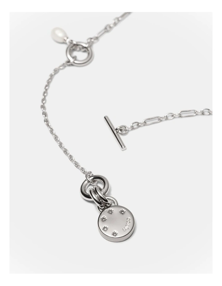 Alluring Long Necklace in Silver image 3