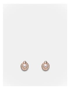 Encanto Pearl Stud Earrings in Rose Gold