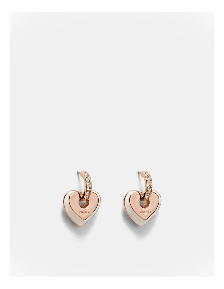 Lovely Enamel Stud Earrings in Vanilla image 1
