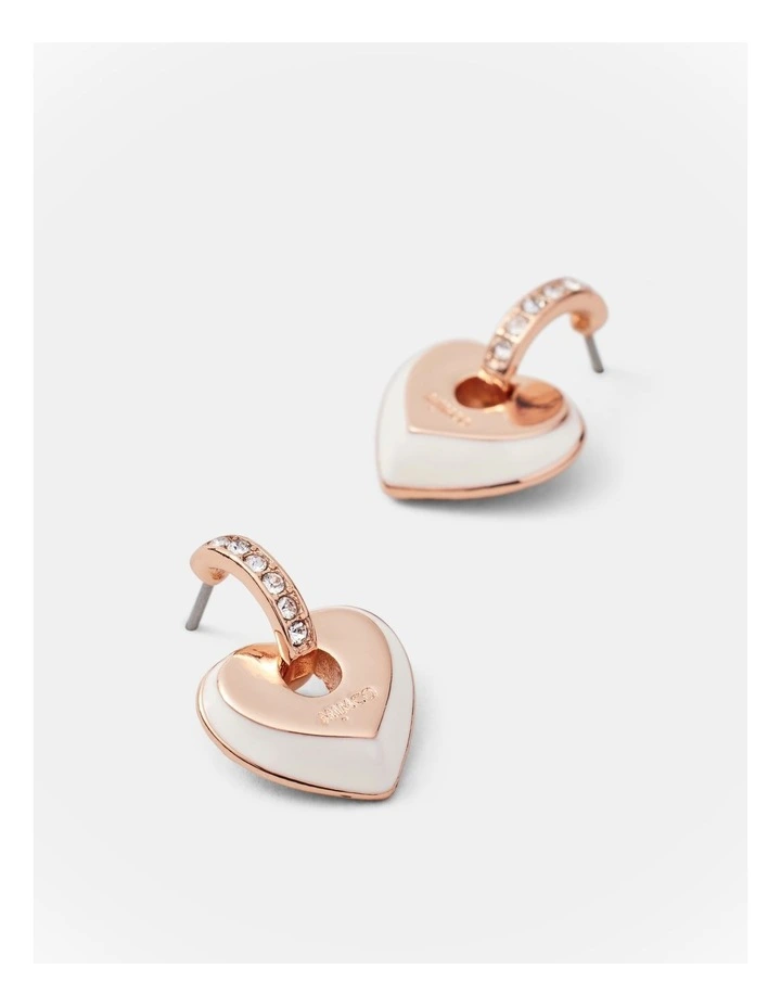 Lovely Enamel Stud Earrings in Vanilla image 3