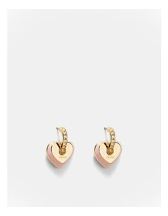 Lovely Enamel Stud Earrings in Petal