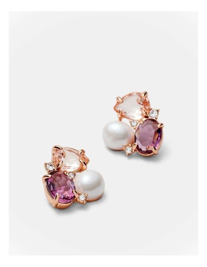 Goddess Stud Earrings in Petal image 3