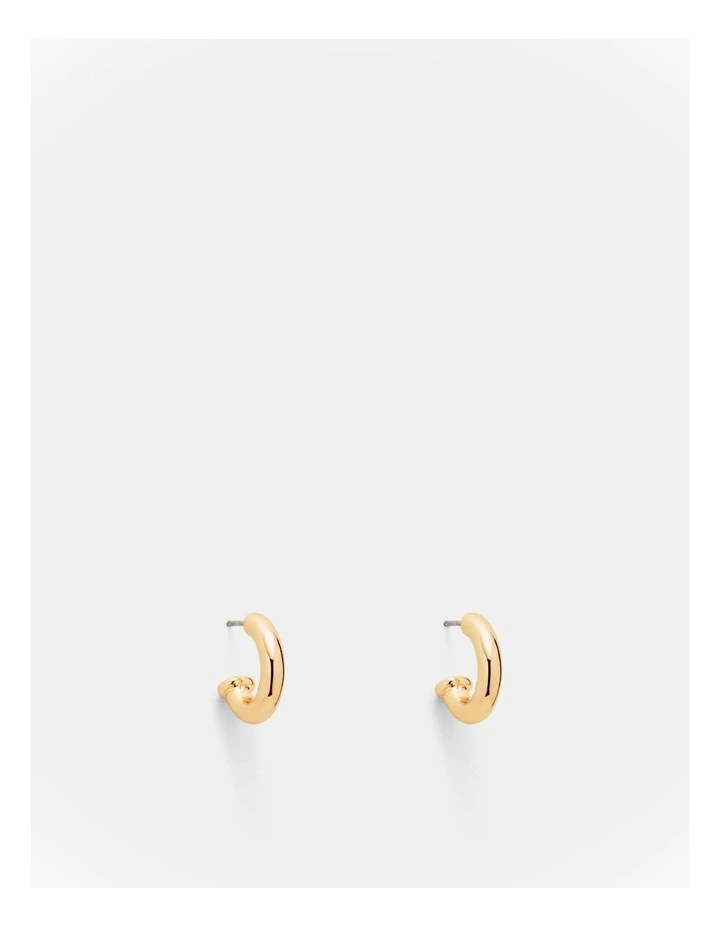 Lovely Charm Hoop Earrings in Gold image 5