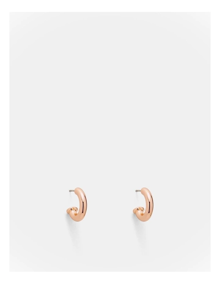 Lovely Charm Hoop Earrings in Rose Gold image 5