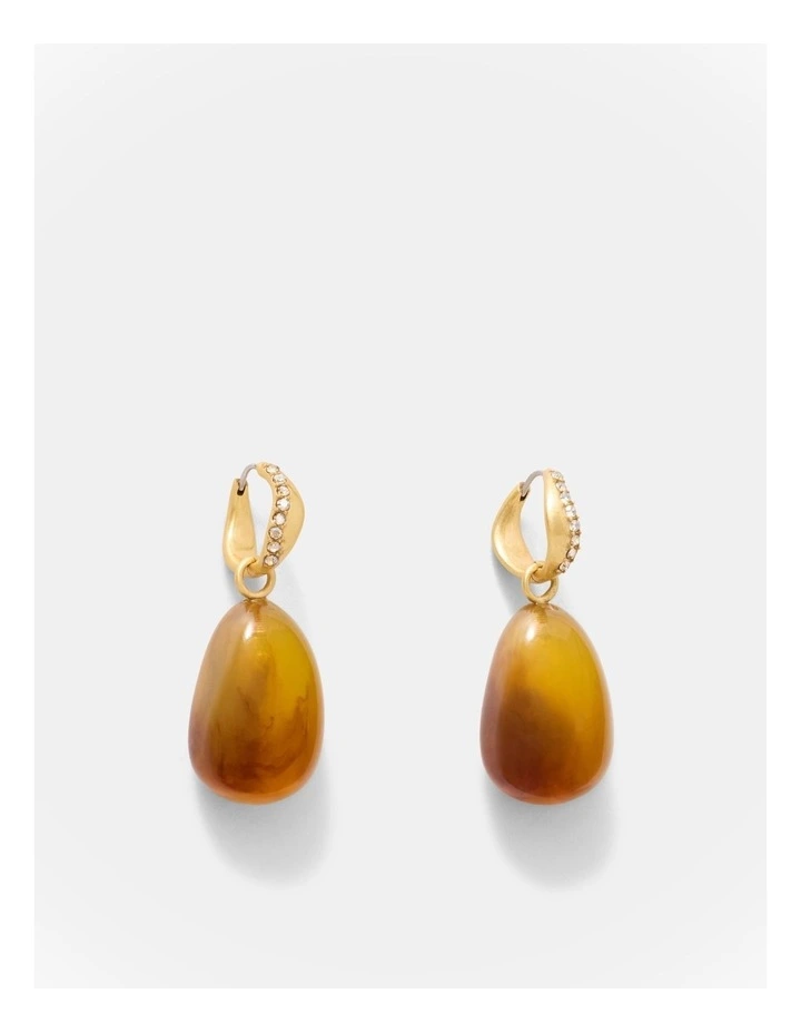 Zozo Charm Hoop Earrings in Gold image 1