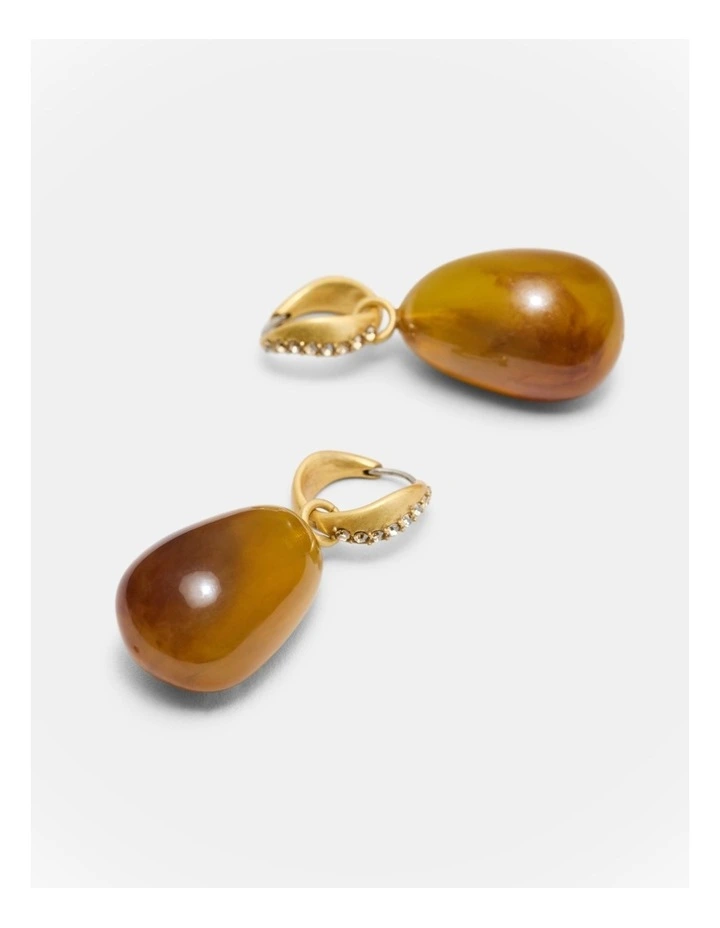 Zozo Charm Hoop Earrings in Gold image 3