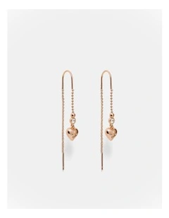 Lovely Thread Earrings in Rose Gold