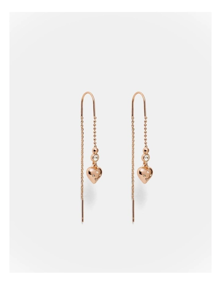 Lovely Thread Earrings in Rose Gold image 1